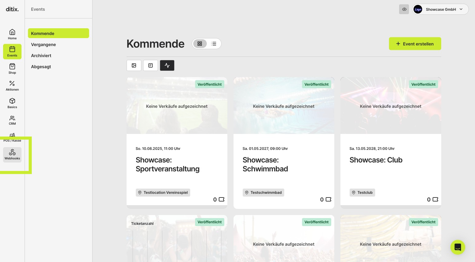 Navigate to Webhooks